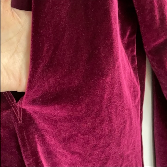 Express Velvet Burgundy Bodysuit - Picture 3 of 4